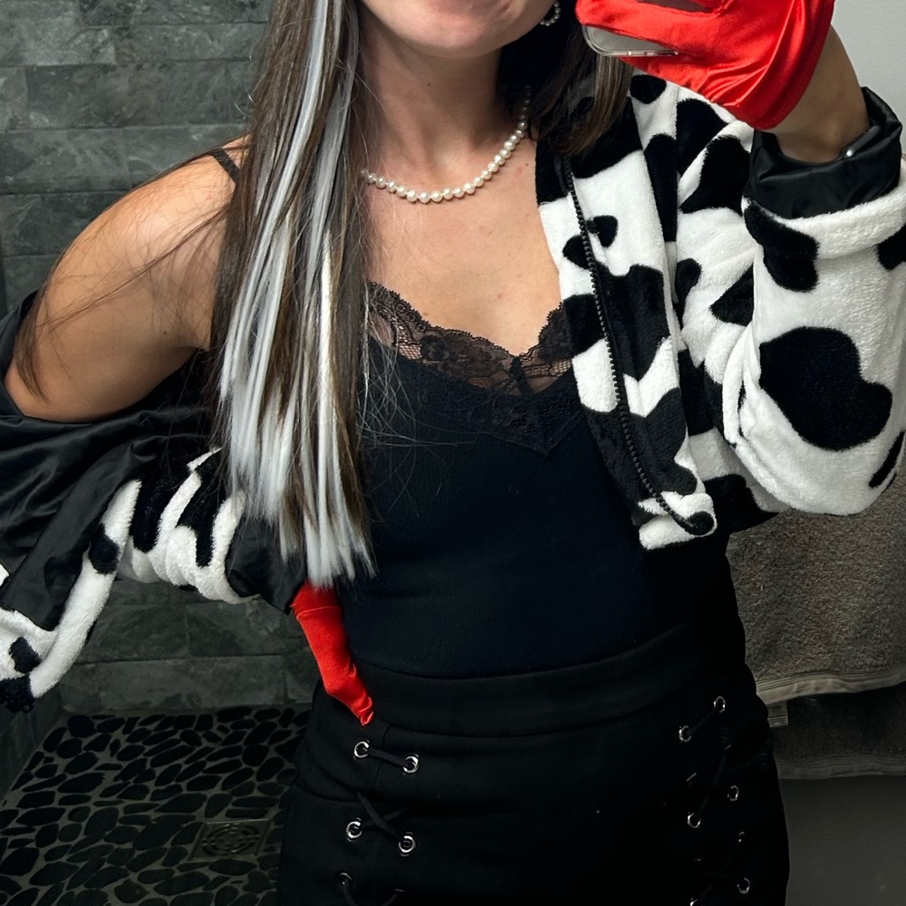 Dalmation/ cow print jacket